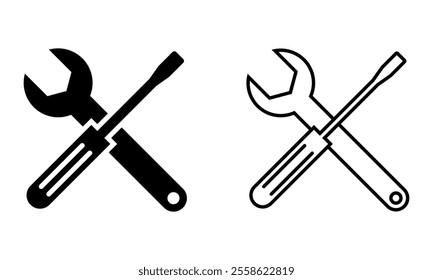 Repair tools icon set. Vector illustration.