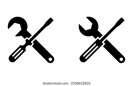 Repair tools icon set. Vector illustration.