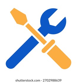 Herramientas de reparación Icon Solid Color Design Ilustración vectorial