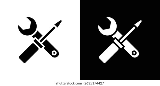 Repair tools icon in solid flat trendy design style.