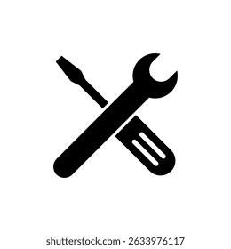 Repair tools icon symbol for apps and websites. tool sign and symbol. setting icon. Wrench and screwdriver. Service