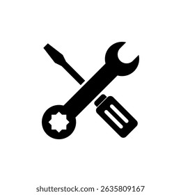 Repair tools icon symbol for apps and websites. tool sign and symbol. setting icon. Wrench and screwdriver. Service