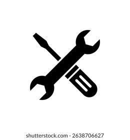 Repair tools icon symbol for apps and websites. tool sign and symbol. setting icon. Wrench and screwdriver. Service