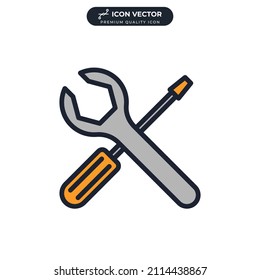 Repair tools icon symbol template for graphic and web design collection logo vector illustration