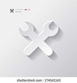 Repair tools icon. Technological instrument.