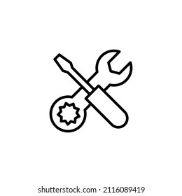 Repair tools icon. tool sign and symbol. setting icon. Wrench and screwdriver. Service