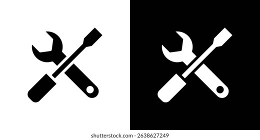 Repair tools icon Vector in flat style. Collection silhouettes
