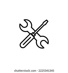 Repair tools icon vector illustration. tool sign and symbol. setting icon. Wrench and screwdriver. Service