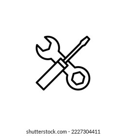 Repair tools icon vector illustration. tool sign and symbol. setting icon. Wrench and screwdriver. Service