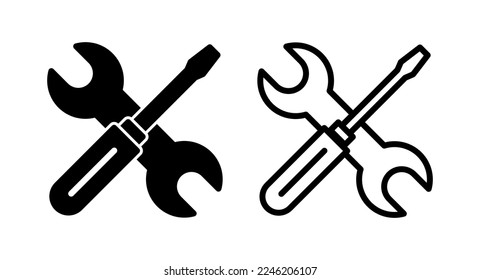 Repair tools icon vector illustration. tool sign and symbol. setting icon. Wrench and screwdriver. Service
