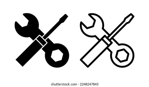 Repair tools icon vector illustration. tool sign and symbol. setting icon. Wrench and screwdriver. Service