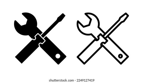 Repair tools icon vector illustration. tool sign and symbol. setting icon. Wrench and screwdriver. Service