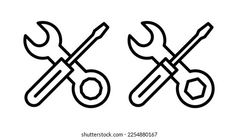 Repair tools icon vector illustration. tool sign and symbol. setting icon. Wrench and screwdriver. Service