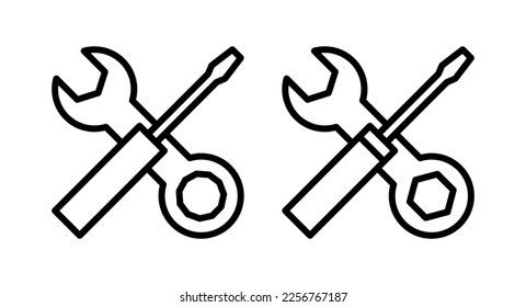 Repair tools icon vector illustration. tool sign and symbol. setting icon. Wrench and screwdriver. Service