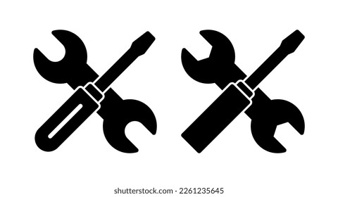 Repair tools icon vector illustration. tool sign and symbol. setting icon. Wrench and screwdriver. Service