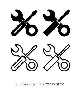 Repair tools icon vector illustration. tool sign and symbol. setting icon. Wrench and screwdriver. Service