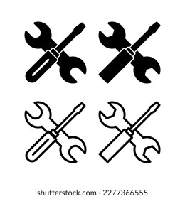 Repair tools icon vector illustration. tool sign and symbol. setting icon. Wrench and screwdriver. Service