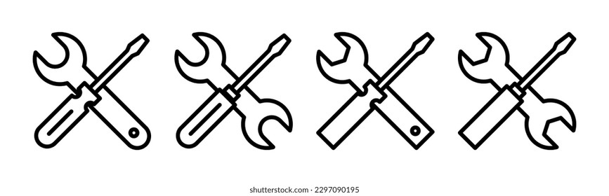 Repair tools icon vector illustration. tool sign and symbol. setting icon. Wrench and screwdriver. Service