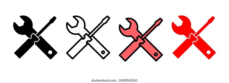 Repair tools icon vector illustration. tool sign and symbol. setting icon. Wrench and screwdriver. Service