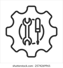 Repair Tools Icon Vector Illustration Outline