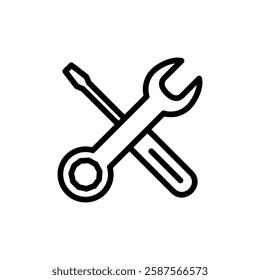 Repair tools icon vector illustration. tool sign and symbol. setting icon. Wrench and screwdriver. Service