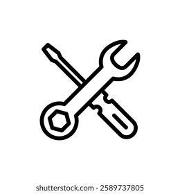 Repair tools icon vector illustration. tool sign and symbol. setting icon. Wrench and screwdriver. Service