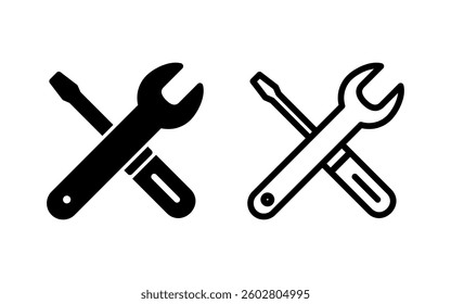 Repair tools icon vector illustration. tool sign and symbol. setting icon. Wrench and screwdriver. Service