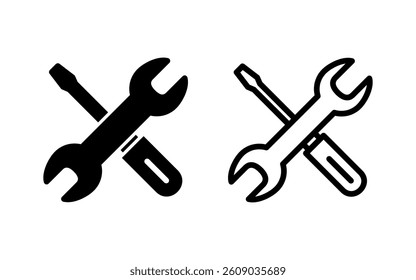 Repair tools icon vector illustration. tool sign and symbol. setting icon. Wrench and screwdriver. Service