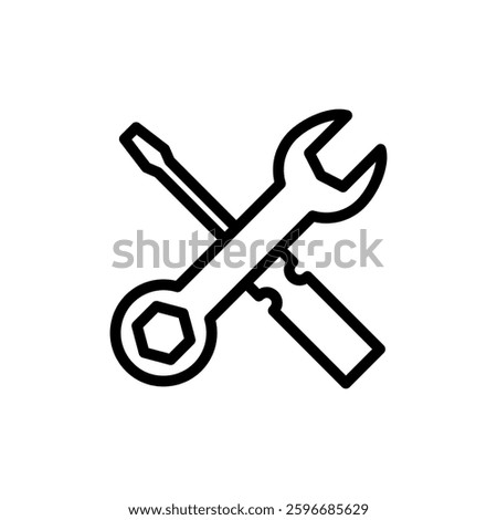Repair tools icon vector illustration. tool sign and symbol. setting icon. Wrench and screwdriver. Service