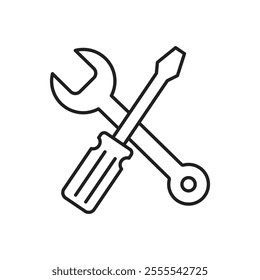 Repair tools icon vector isolated on white background.