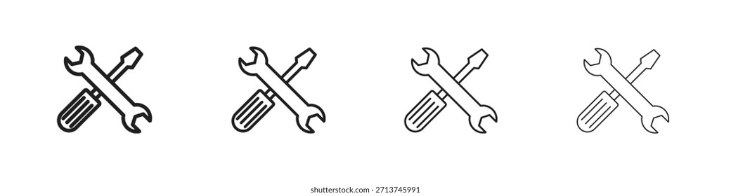 Repair tools icon. Vector isolated pictograms.