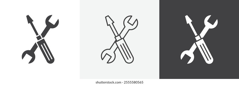 Repair tools icon vector set for ui designs