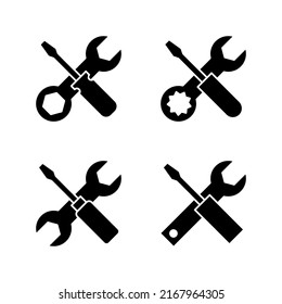 Repair tools icon vector. tool sign and symbol. vectorting icon. Wrench and screwdriver. Service