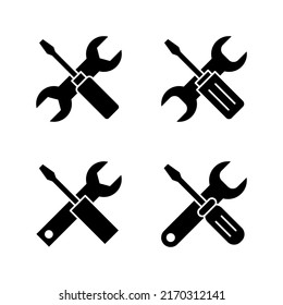 Repair tools icon vector. tool sign and symbol. vectorting icon. Wrench and screwdriver. Service