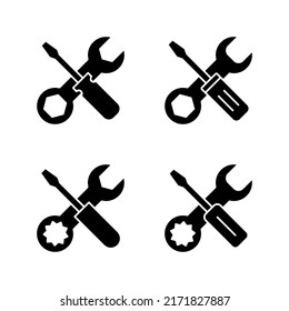 Repair tools icon vector. tool sign and symbol. vectorting icon. Wrench and screwdriver. Service