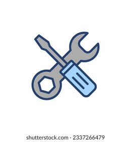 Repair tools icon vector. tool sign and symbol. setting icon. Wrench and screwdriver. Service