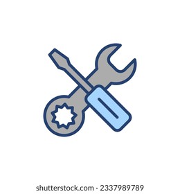 Repair tools icon vector. tool sign and symbol. setting icon. Wrench and screwdriver. Service