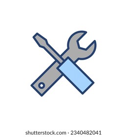 Repair tools icon vector. tool sign and symbol. setting icon. Wrench and screwdriver. Service