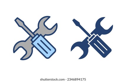 Repair tools icon vector. tool sign and symbol. setting icon. Wrench and screwdriver. Service