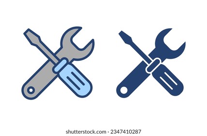 Repair tools icon vector. tool sign and symbol. setting icon. Wrench and screwdriver. Service