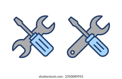 Repair tools icon vector. tool sign and symbol. setting icon. Wrench and screwdriver. Service