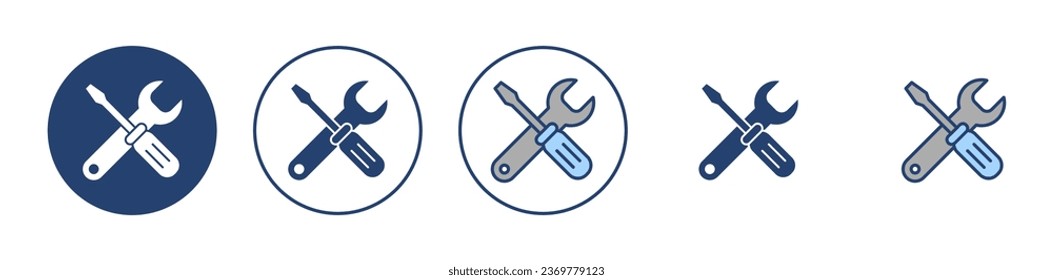Repair tools icon vector. tool sign and symbol. setting icon. Wrench and screwdriver. Service