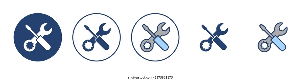 Repair tools icon vector. tool sign and symbol. setting icon. Wrench and screwdriver. Service