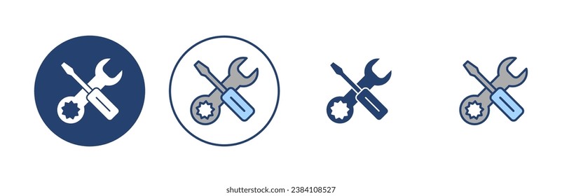 Repair tools icon vector. tool sign and symbol. setting icon. Wrench and screwdriver. Service