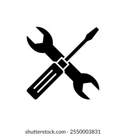 Repair tools icon vector. tool sign and symbol. setting icon. Wrench and screwdriver. Service