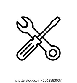 Repair tools icon vector. tool sign and symbol. setting icon. Wrench and screwdriver. Service