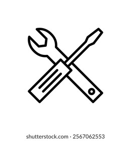 Repair tools icon vector. tool sign and symbol. setting icon. Wrench and screwdriver. Service