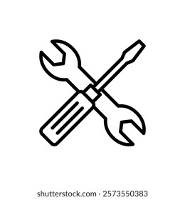 Repair tools icon vector. tool sign and symbol. setting icon. Wrench and screwdriver. Service