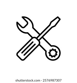 Repair tools icon vector. tool sign and symbol. setting icon. Wrench and screwdriver. Service