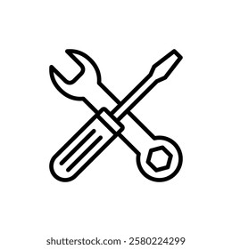 Repair tools icon vector. tool sign and symbol. setting icon. Wrench and screwdriver. Service